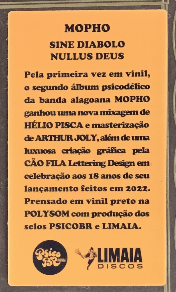 Mophos - Sine . Diabolo Nullus . Deus (LP novo)