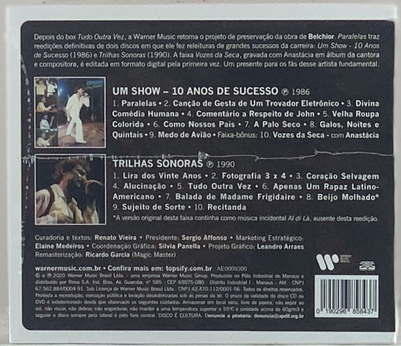 Belchior - Paralelas (2 CDs novo)