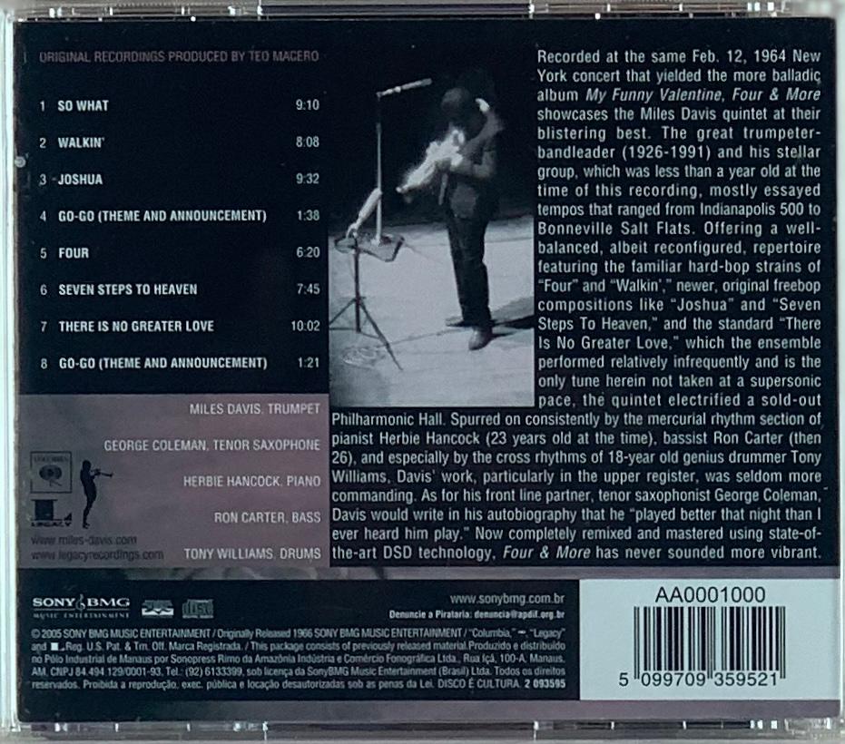 Miles Davis – 'Four' & More - Recorded Live In Concert (CD usado)