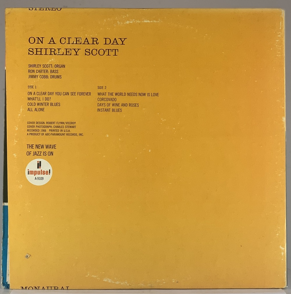 Shirley Scott – On a Clear Day (LP usado)