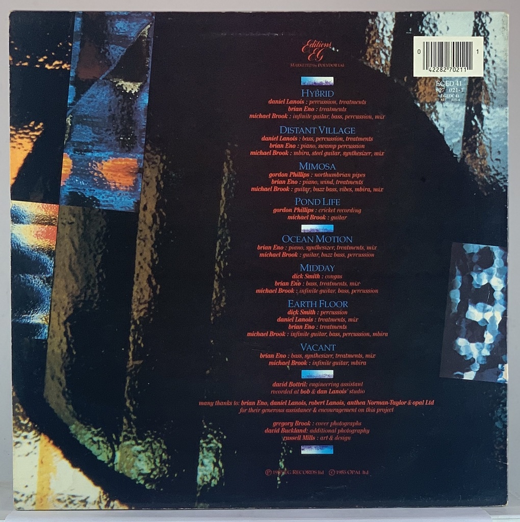 Michael Brook with Brian Eno and Daniel Lanois - Hybrid (LP usado)