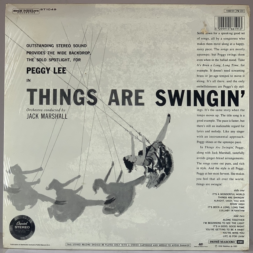 Peggy Lee - Things Are Swingin' (LP novo)