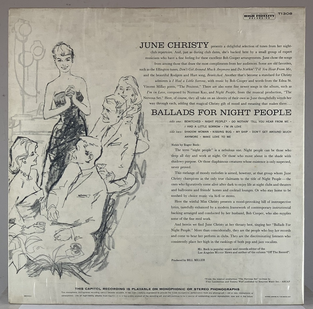 June Christy - Ballads for Night People (LP usado)