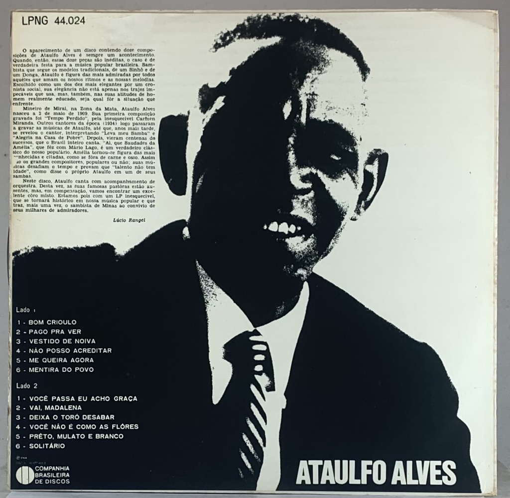Ataulfo Alves - E Muito Samba (LP usado)