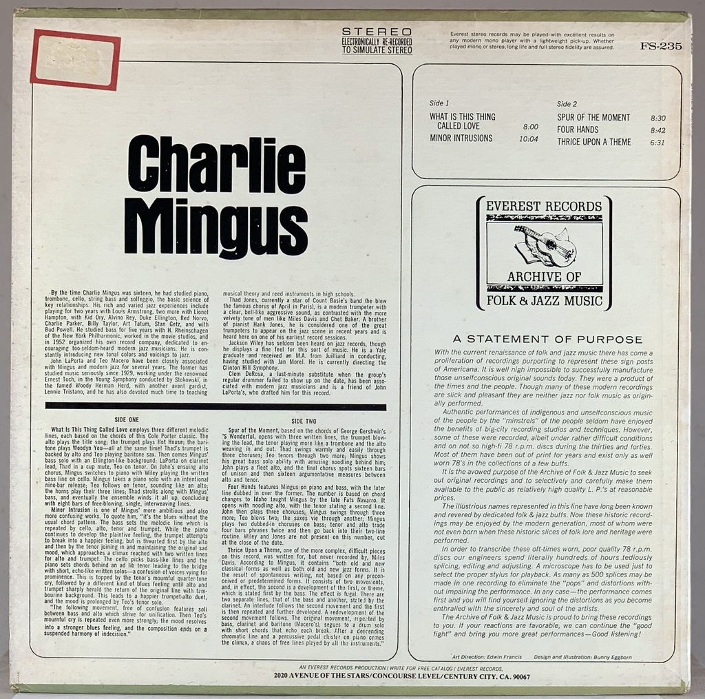 Charlie Mingus - Charlie Mingus (LP usado)