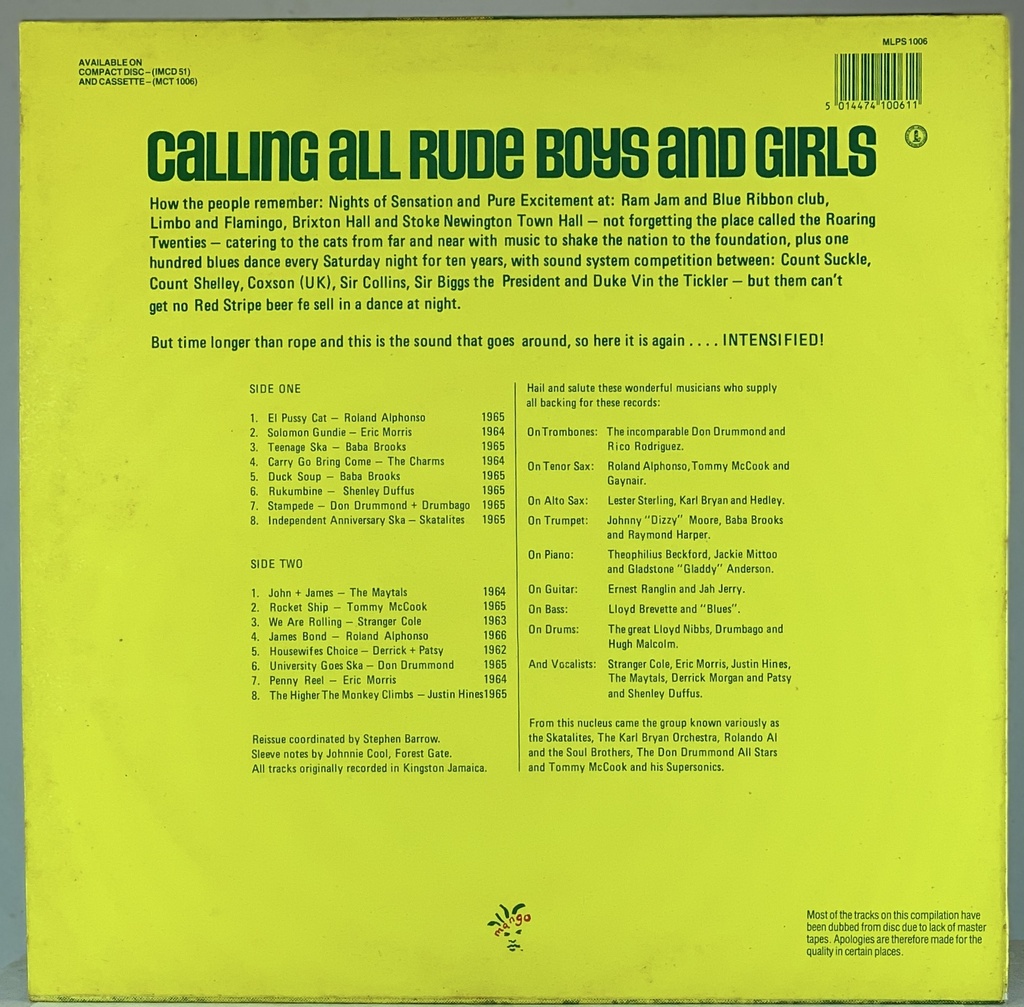 V/A - Intensified! Original Ska 1962-1966 (LP usado)