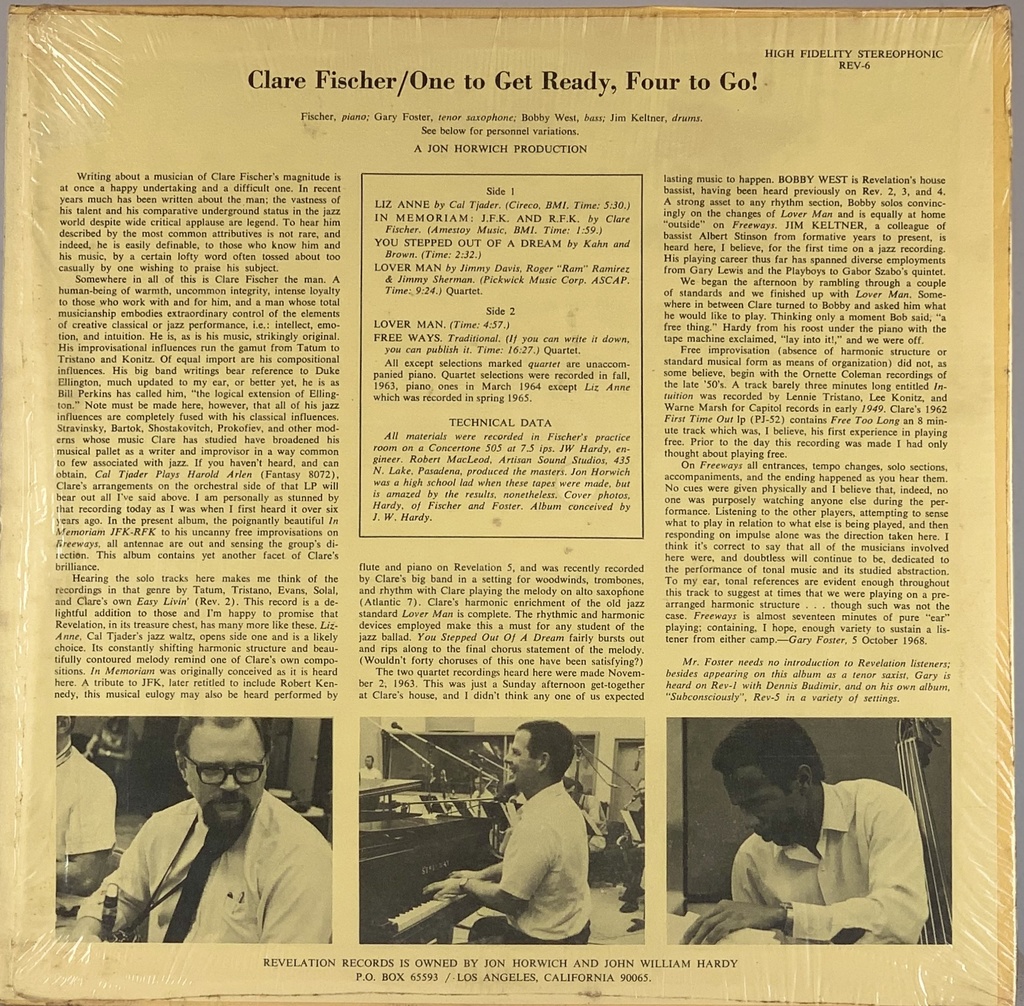 Clare Fischer - One To Get Ready, Four To Go! (LP usado)