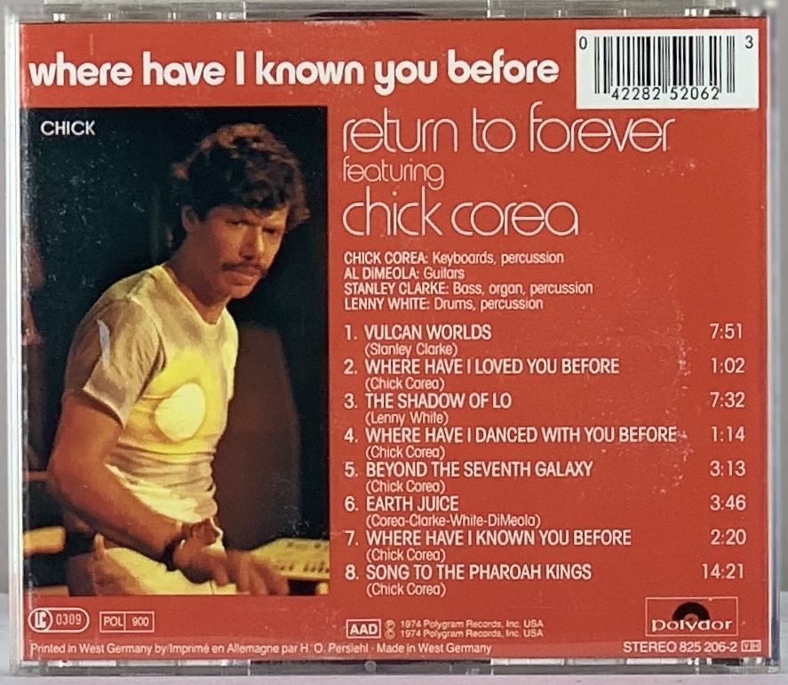 Return to Forever Featuring Chick Corea – Where Have I Known You Before