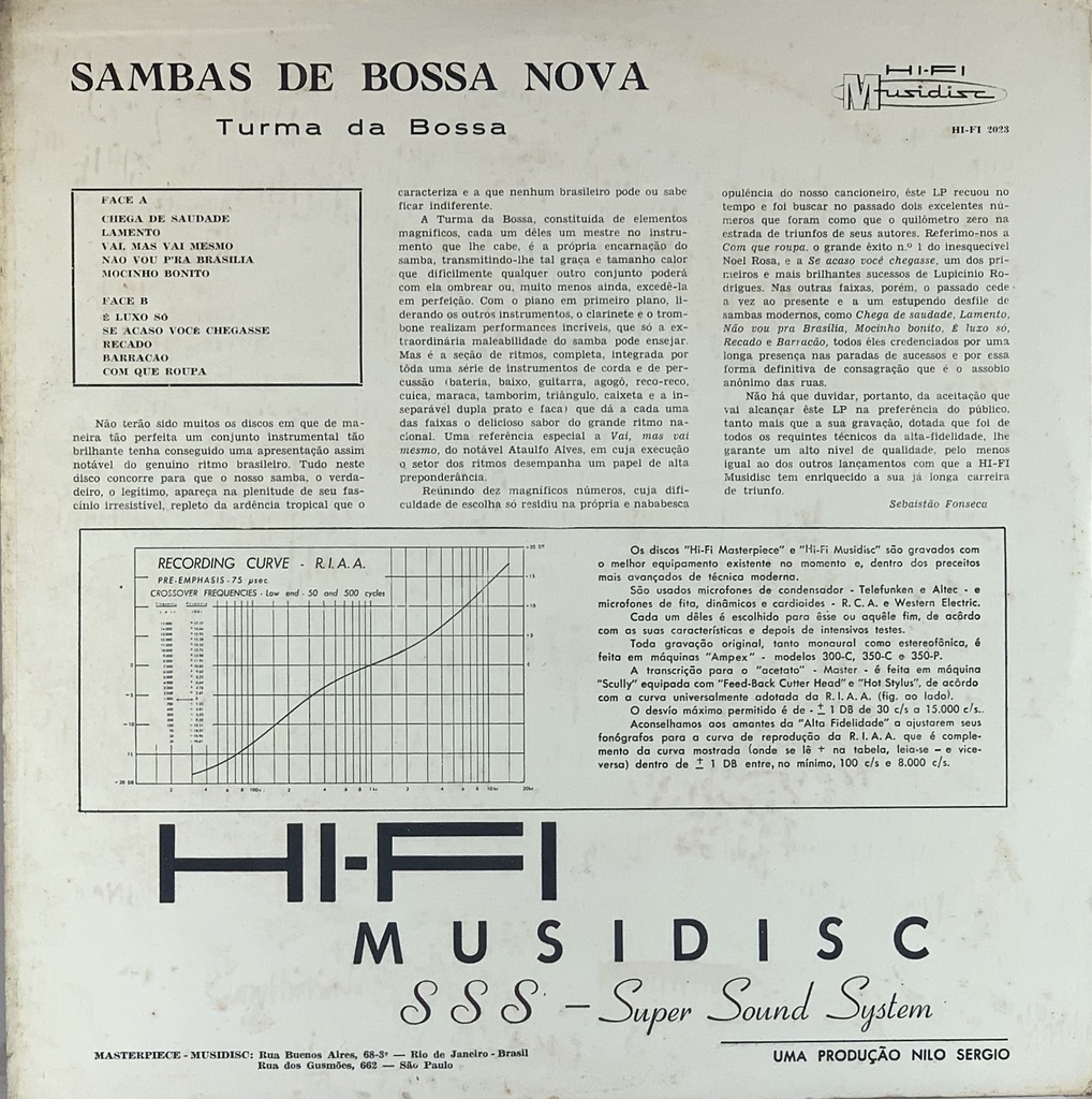 Turma da Bossa - Sambas de Bossa Nova (LP usado)