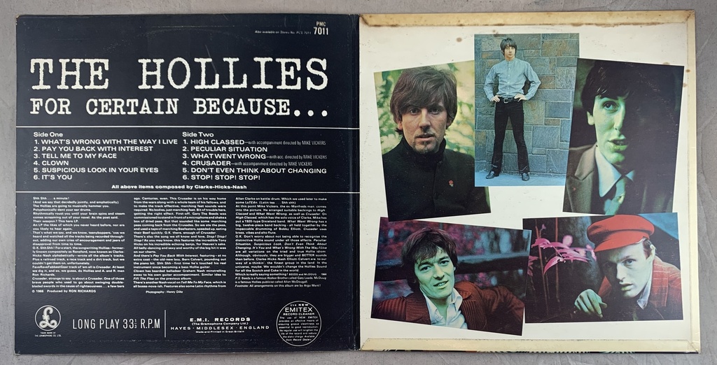 Hollies, The - For Certain Because... [1ª edição] (LP usado)