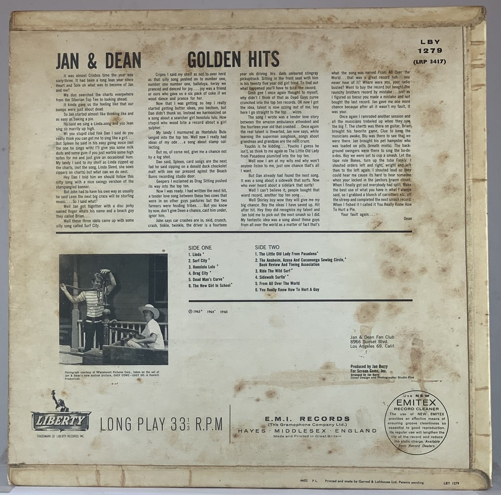 Jan & Dean - Jan & Dean's Golden Hits (LP usado)