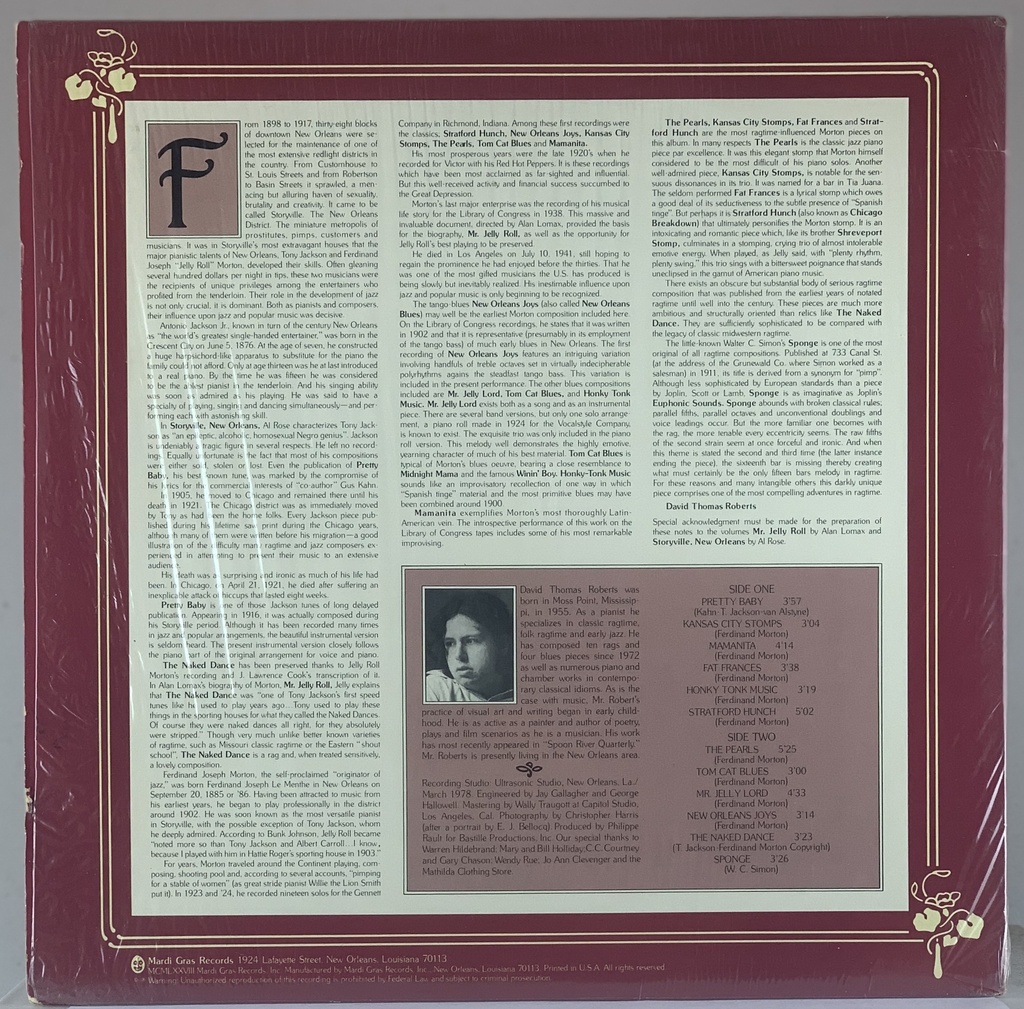 David Thomas Roberts – Music for a Pretty Baby (LP usado)