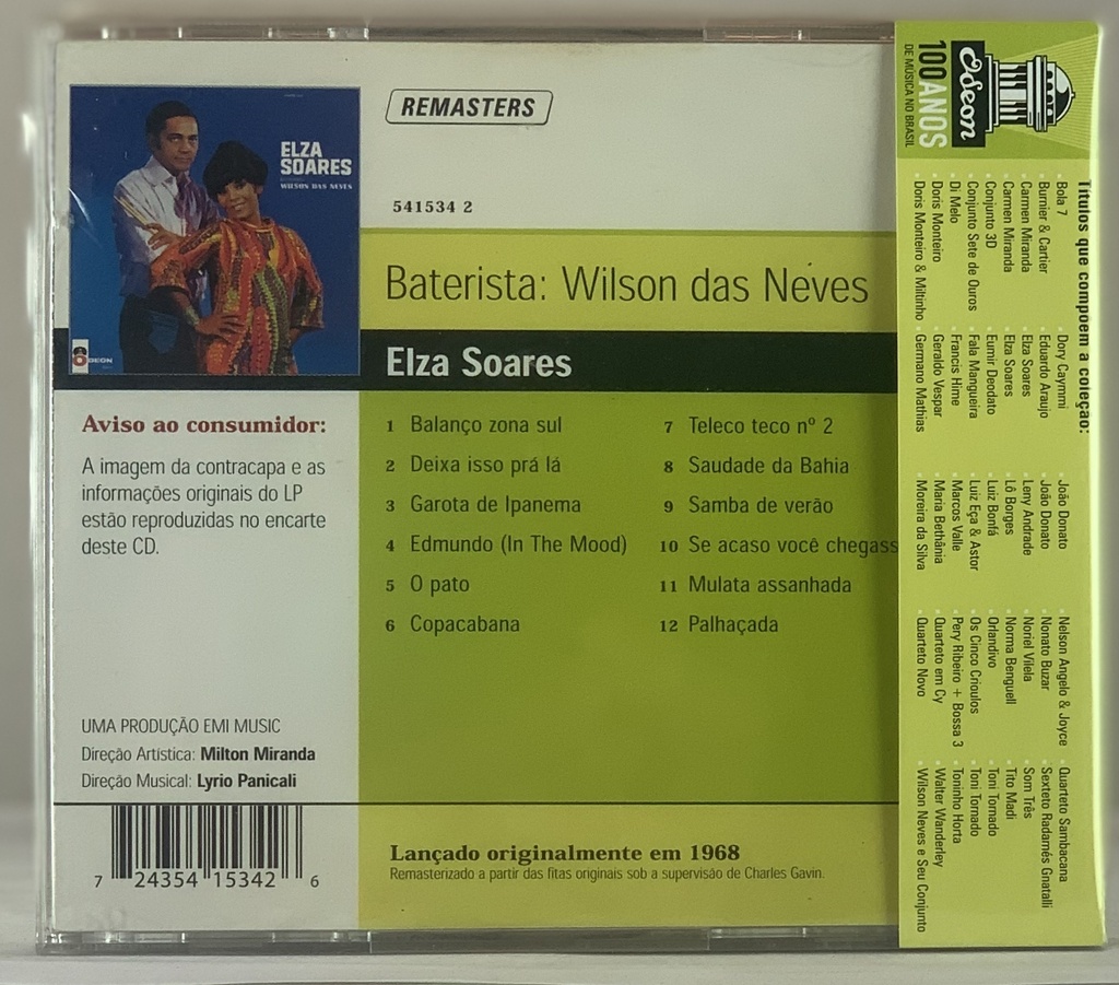 Elza Soares – Elza Soares Baterista: Wilson das Neves (CD usado)