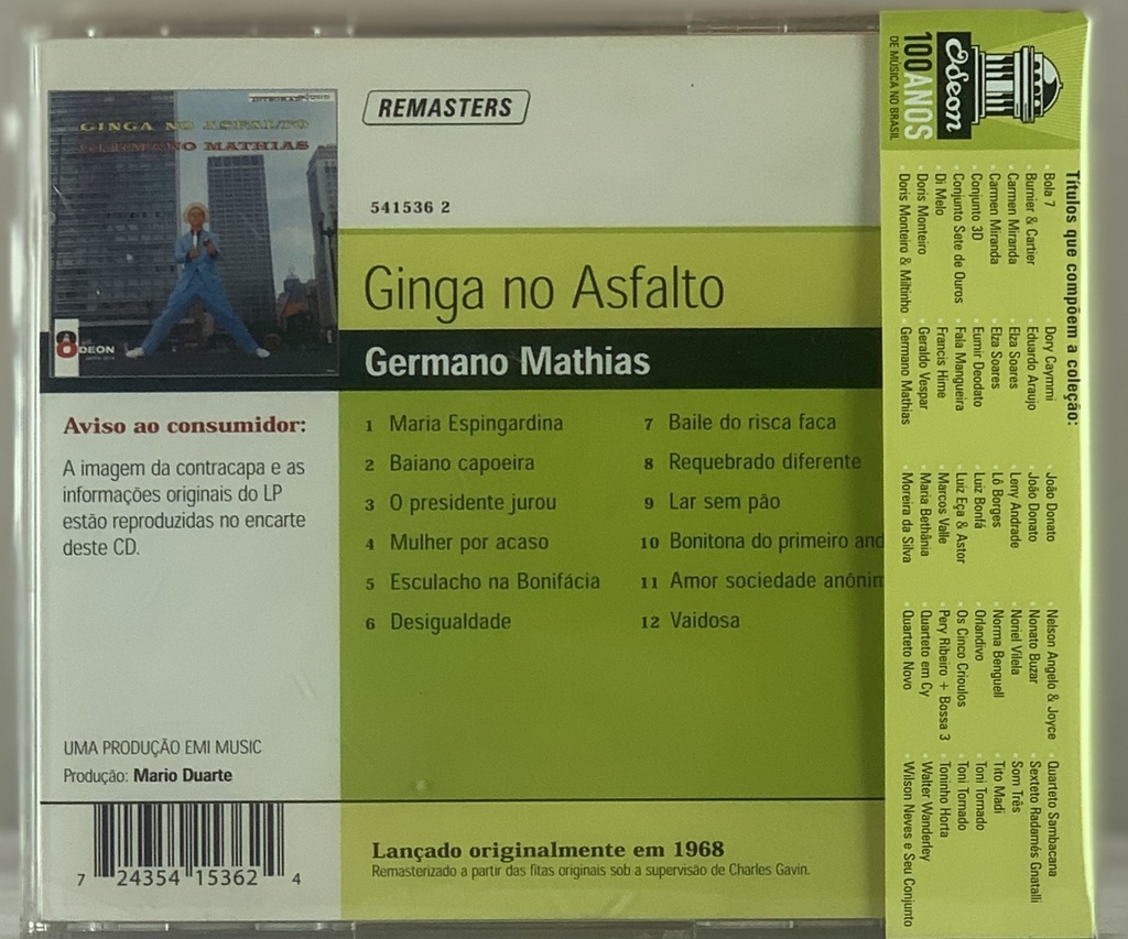 Germano Mathias - Ginga no Asfalto (CD usado)