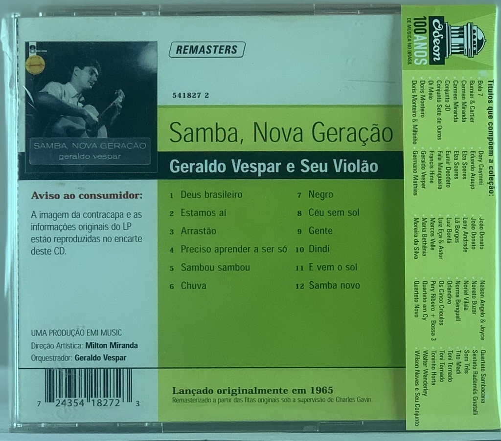 Geraldo Vespar – Samba, Nova Geração (CD usado)