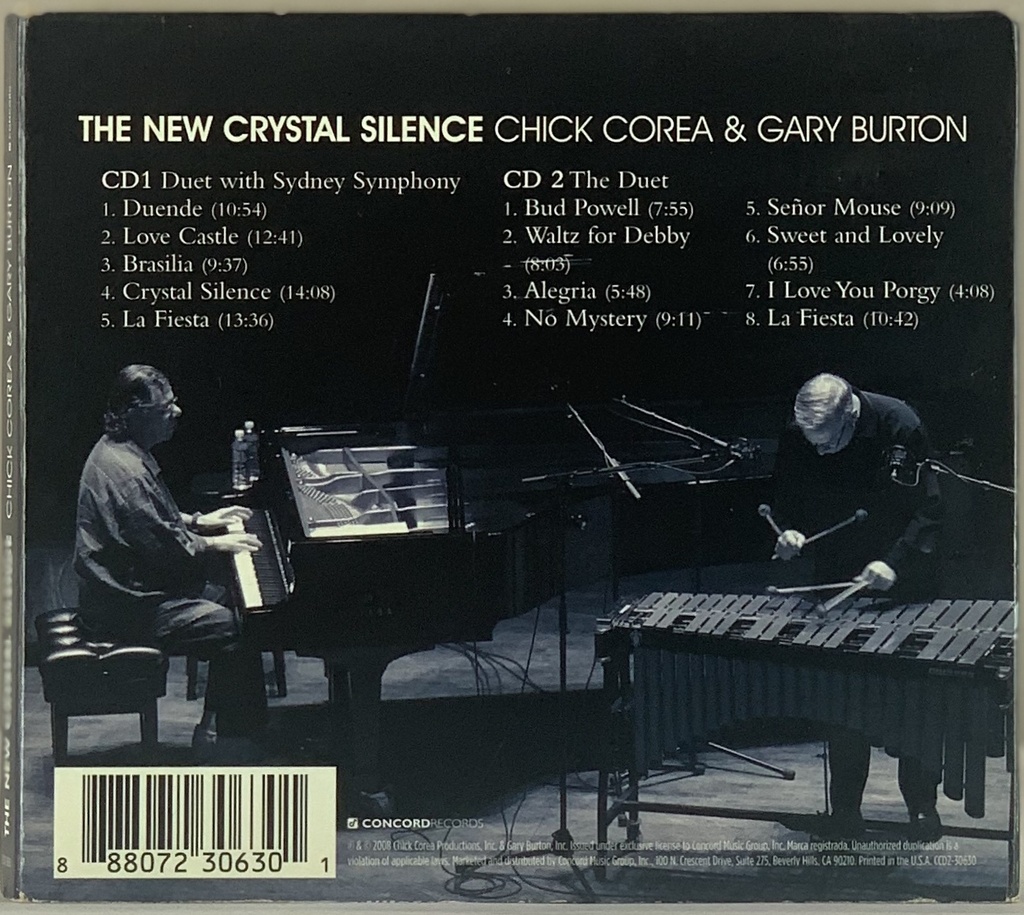 Chick Corea & Gary Burton - The New Crystal Silence (2DS usado)
