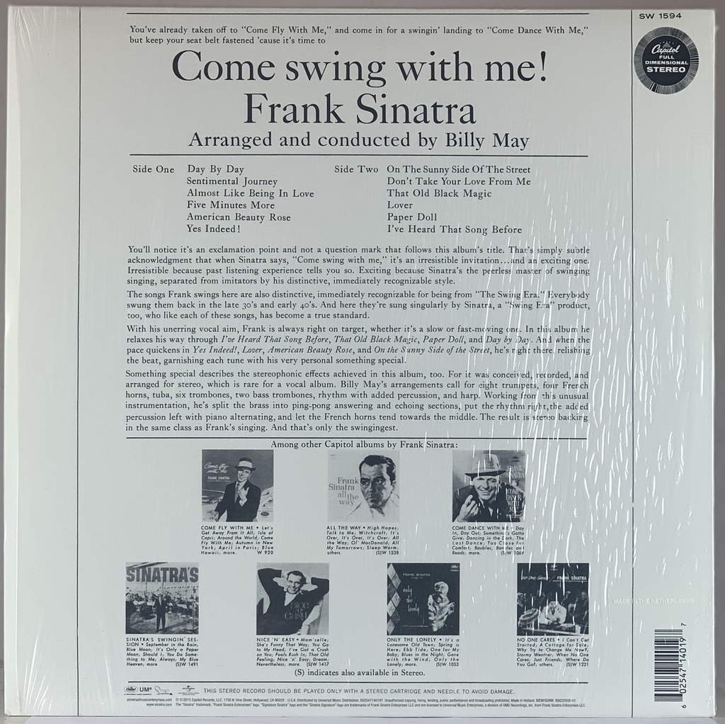 Frank Sinatra - Come Swing With Me! (LP usado)