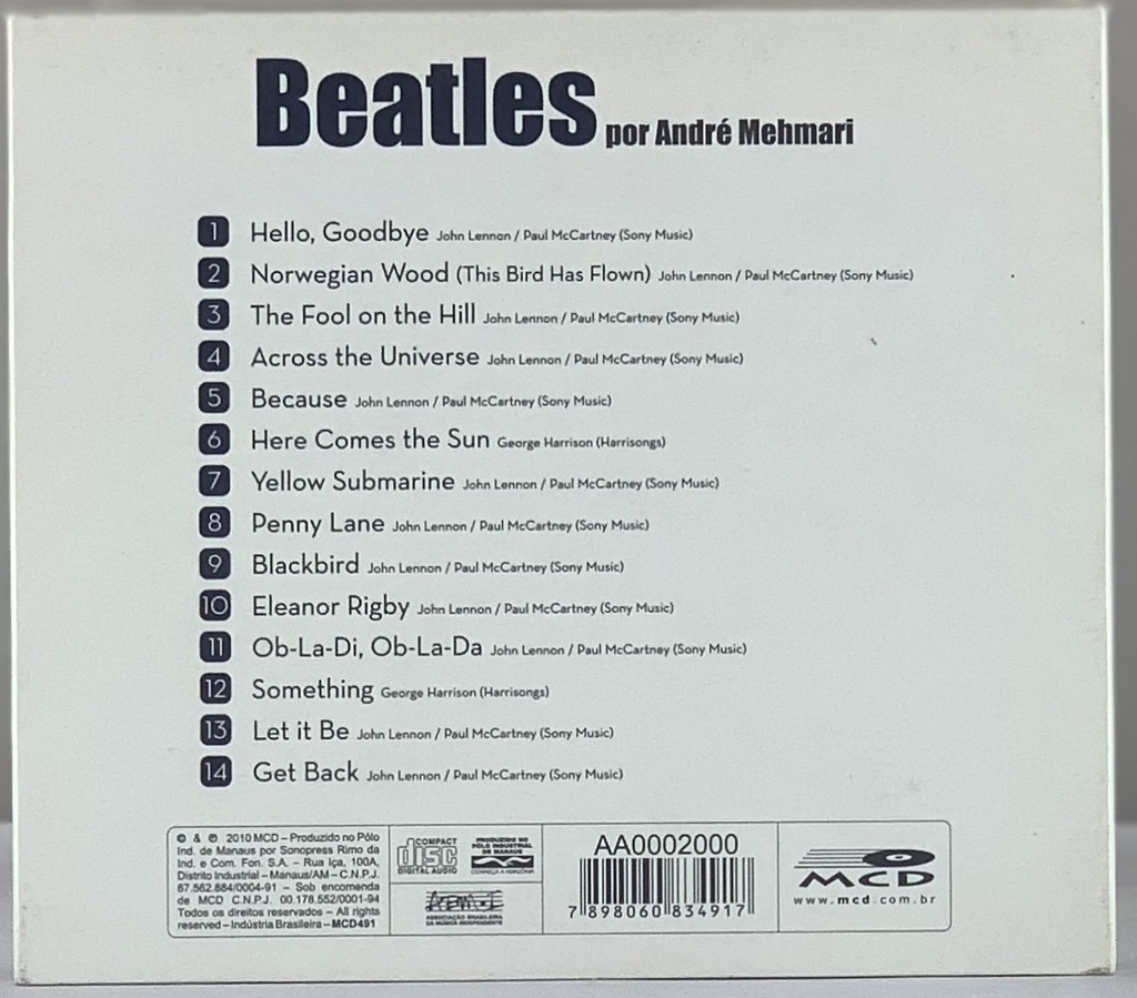 André Mehmari - Beatles (CD usado)