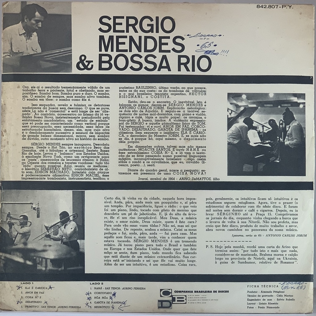 Sérgio Mendes & Bossa Rio – Você Ainda não Ouviu Nada! (LP usado)