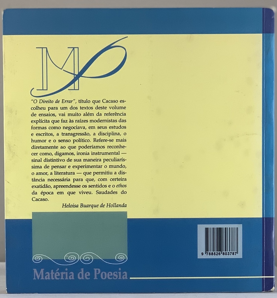 Cacaso - Não Quero Prosa (Livro usado)