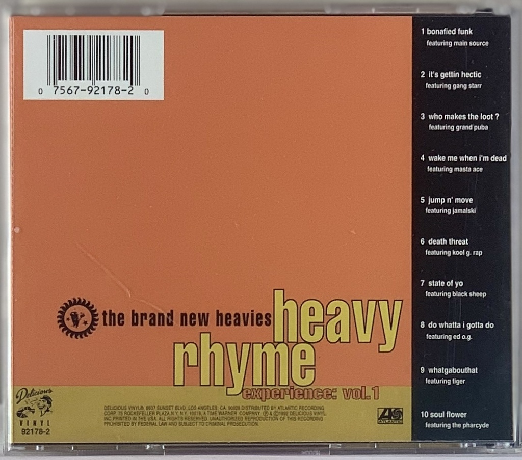 Brand New Heavies, The - Heavy Rhyme Experience: Vol. 1