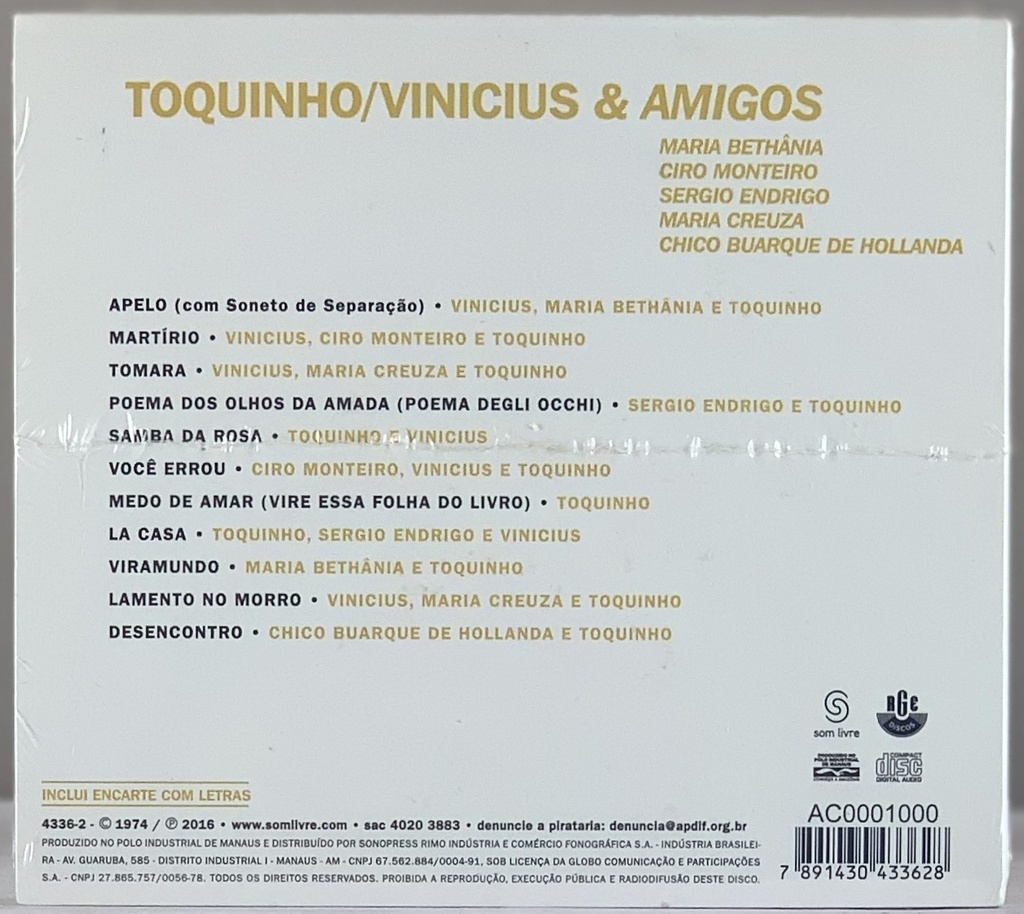 Toquinho / Vinicius - Toquinho / Vinicius & Amigos (CD novo)