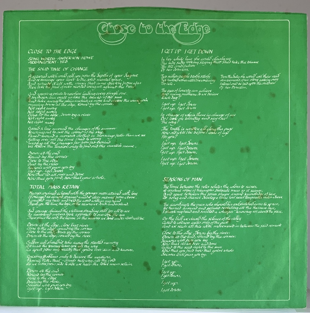 Yes - Close To The Edge (LP usado)*