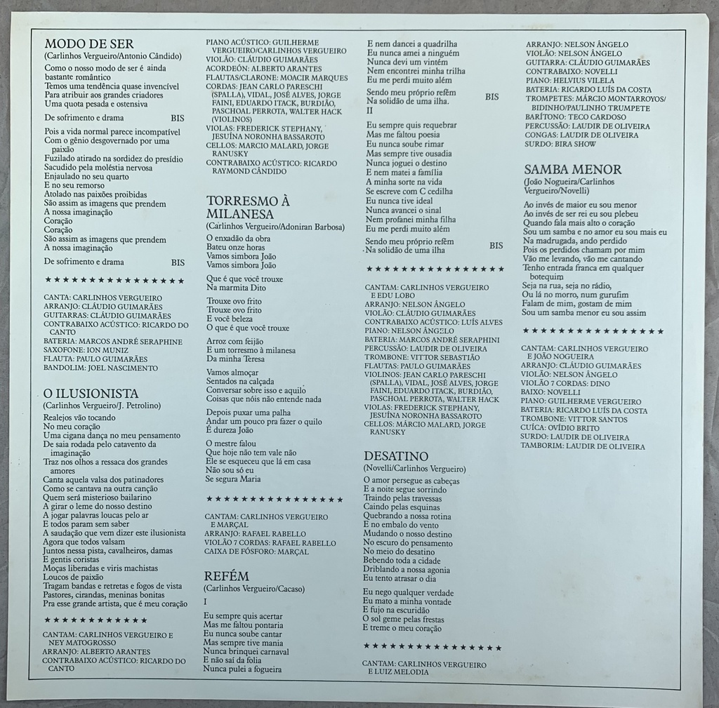 Carlinhos Vergueiro – 15 Anos de Carreira (LP usado)