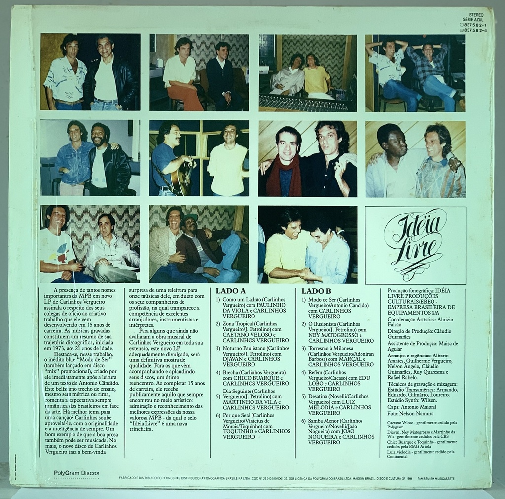 Carlinhos Vergueiro – 15 Anos de Carreira (LP usado)