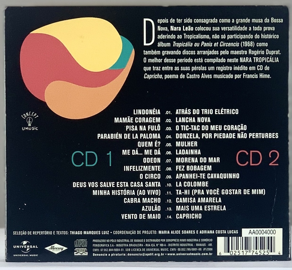 Nara Leão – Nara Tropicália (2CDs usado)