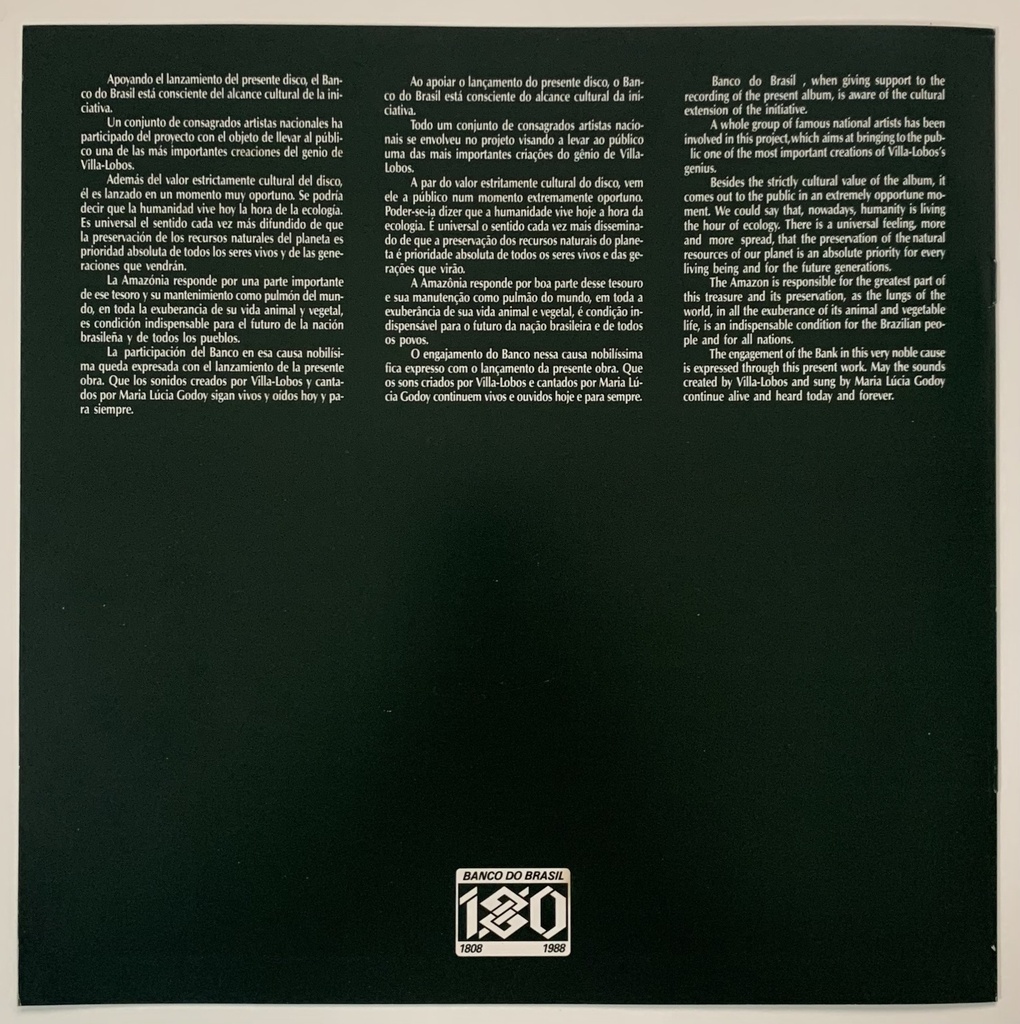 Floresta do Amazonas - Villa-Lobos - Maria Lúcia Godoy, Henrique Morelenbaum, Orquestra Sinfônica do Rio de Janeiro (LP usado)