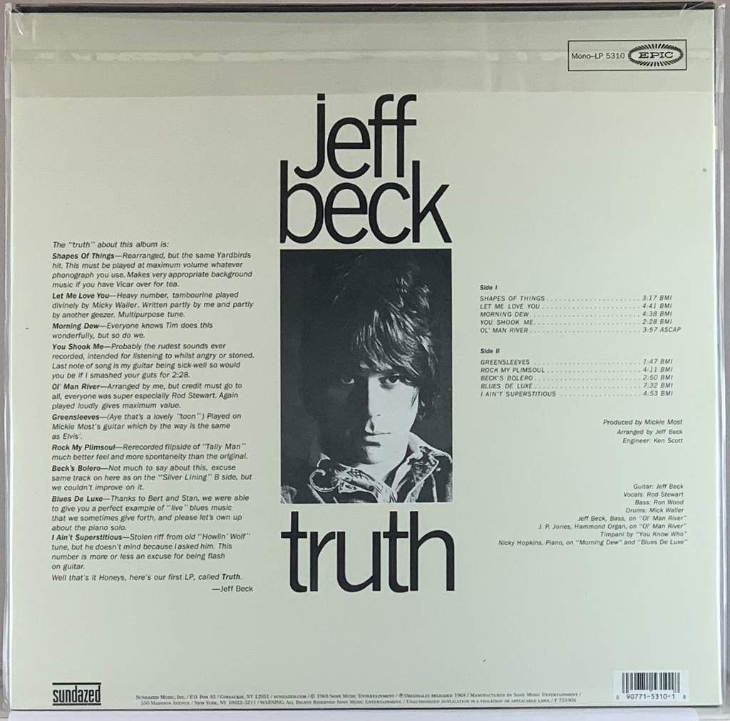 Jeff Beck - Truth (LP novo)