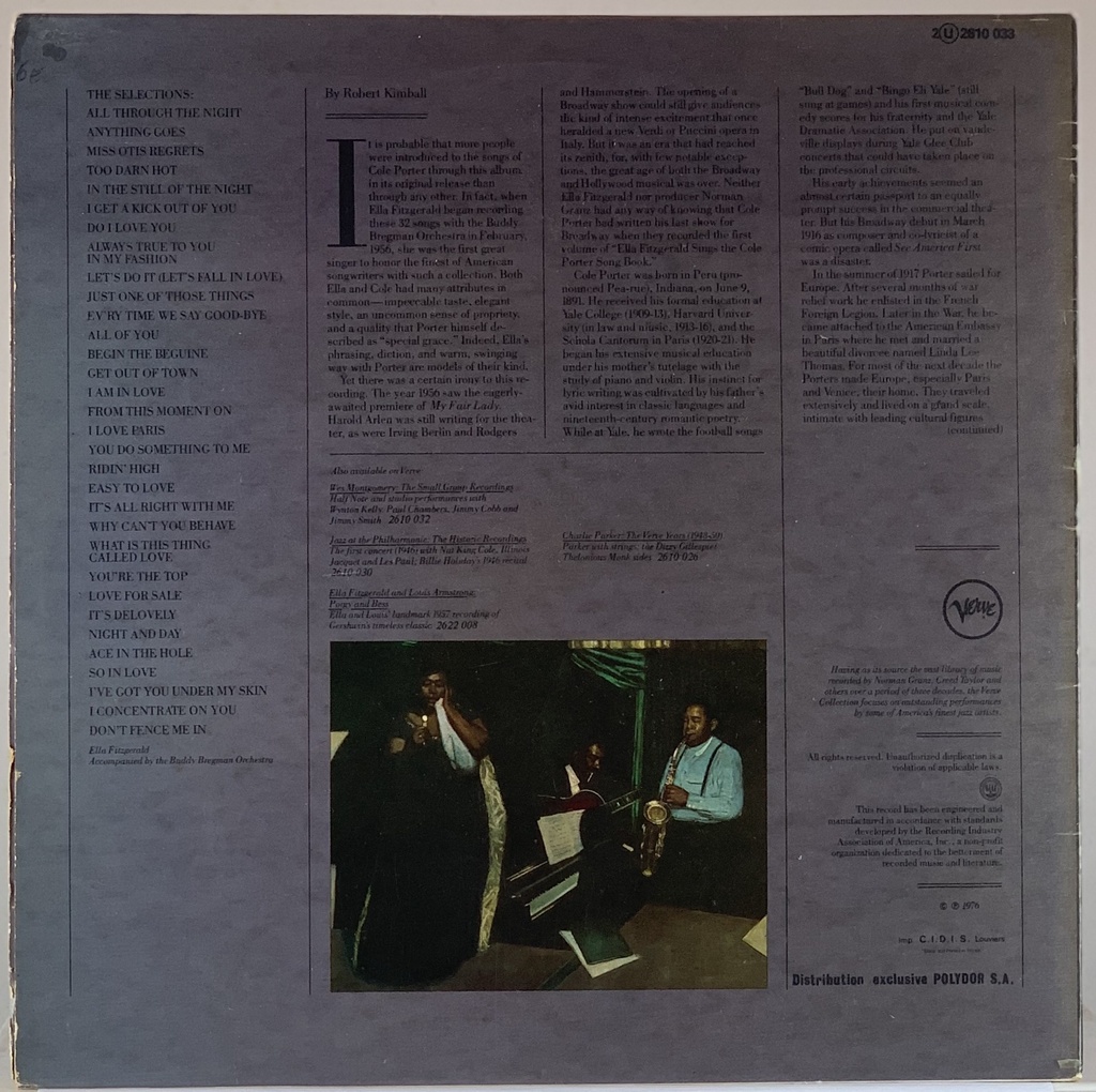 Ella Fitzgerald – The Cole Porter Songbook (2LPs usado)