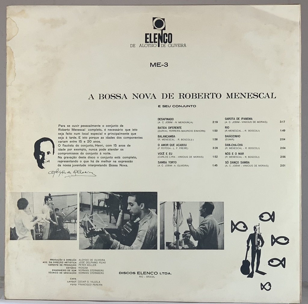 Roberto Menescal E Seu Conjunto – A Bossa Nova de Roberto Menescal e seu Conjunto (LP usado)