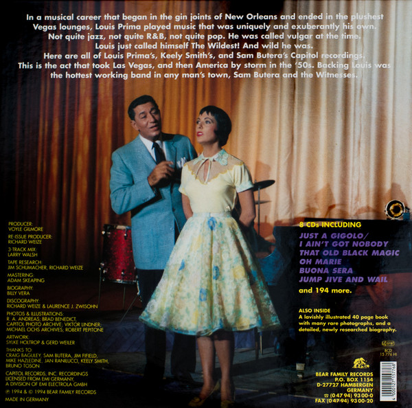 Louis Prima, Keely Smith, Sam Butera - The Capitol Recordings [Box] (16 CDs usado)