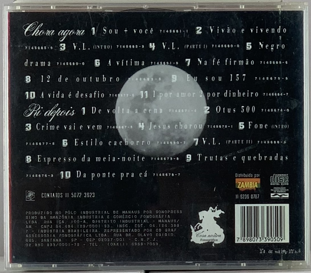 Racionais MC's – Nada Como um Dia Após o Outro Dia (2CDs usado)