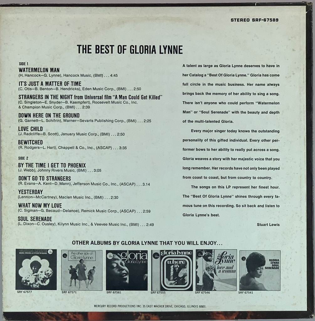 Gloria Lynne - The Best Of (LP usado)
