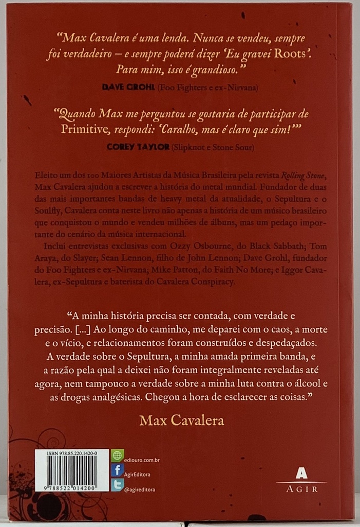 Max Cavalera - My Bloody Roots (Livro s/uso)