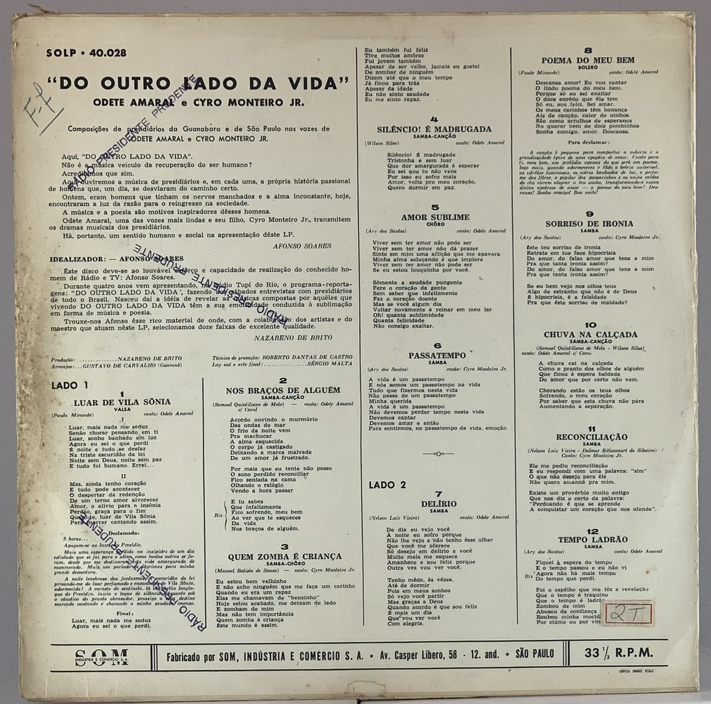 Zé Maria - Tudo Azul. Bossa Nova Balanço [C/Jorge Ben] (LP usado)