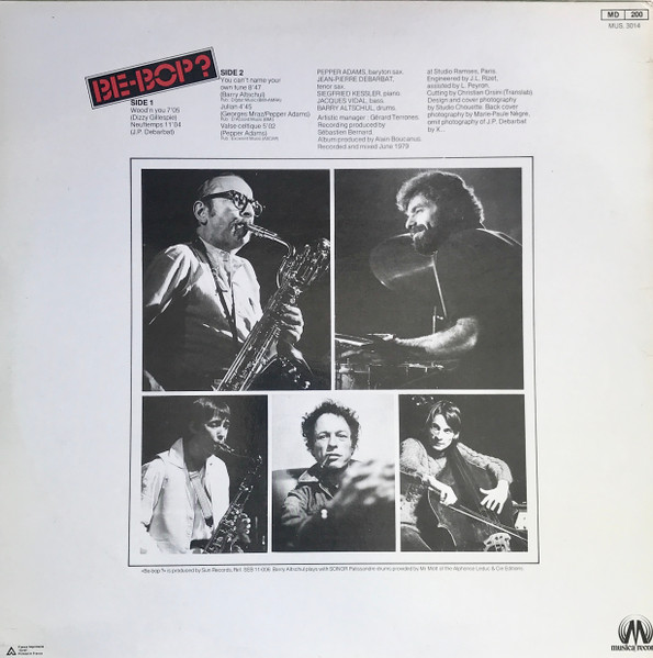 Pepper Adams & Barry Altschul - Be-Bop? (LP usado)