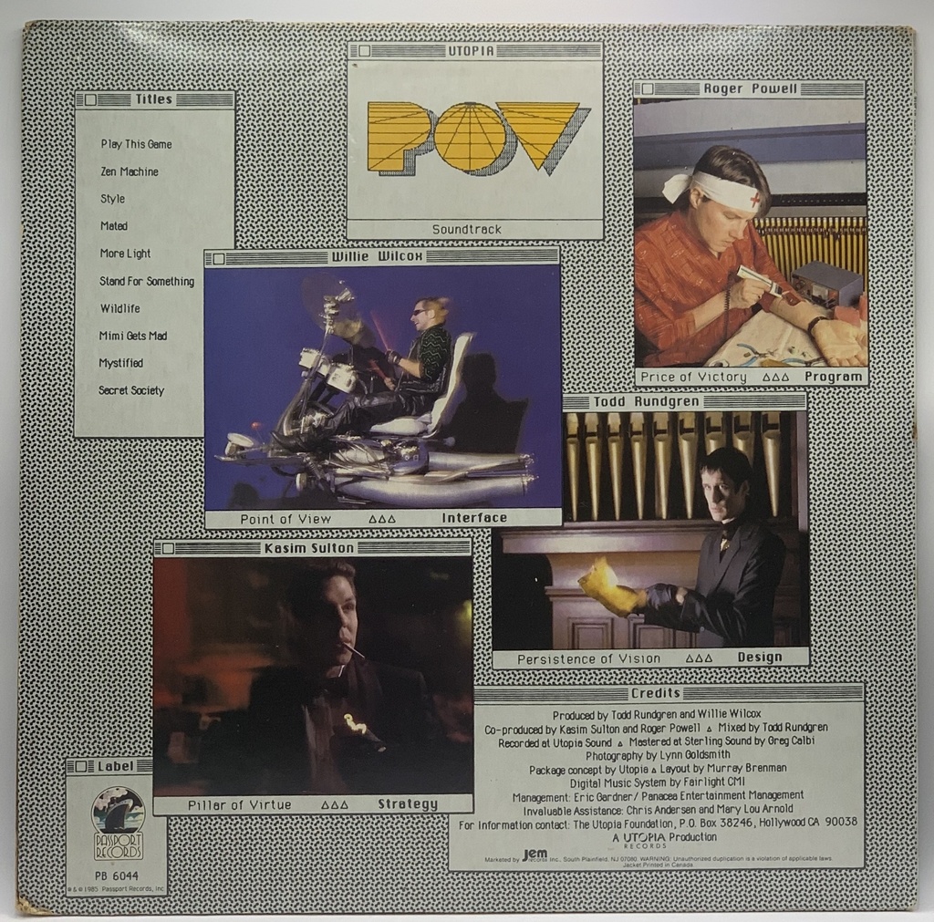 Utopia [Todd Rundgren] - POV (LP usado)