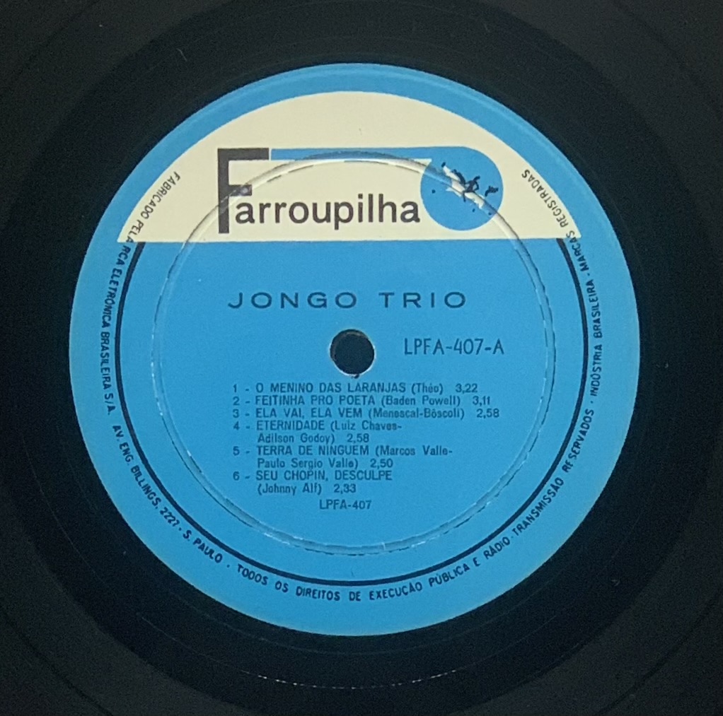 Jongo Trio - Jongo Trio (LP usado)