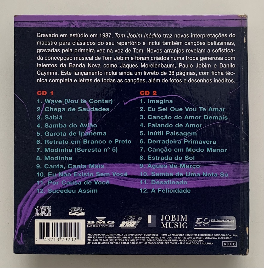 Tom Jobim – Inédito [Box] (2CDs usado)