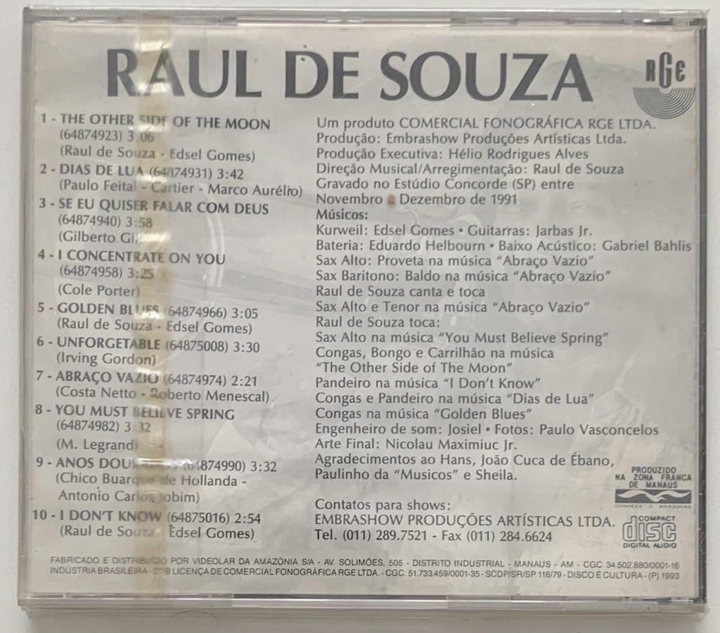 Raul de Souza – The Other Side of the Moon (CD usado)