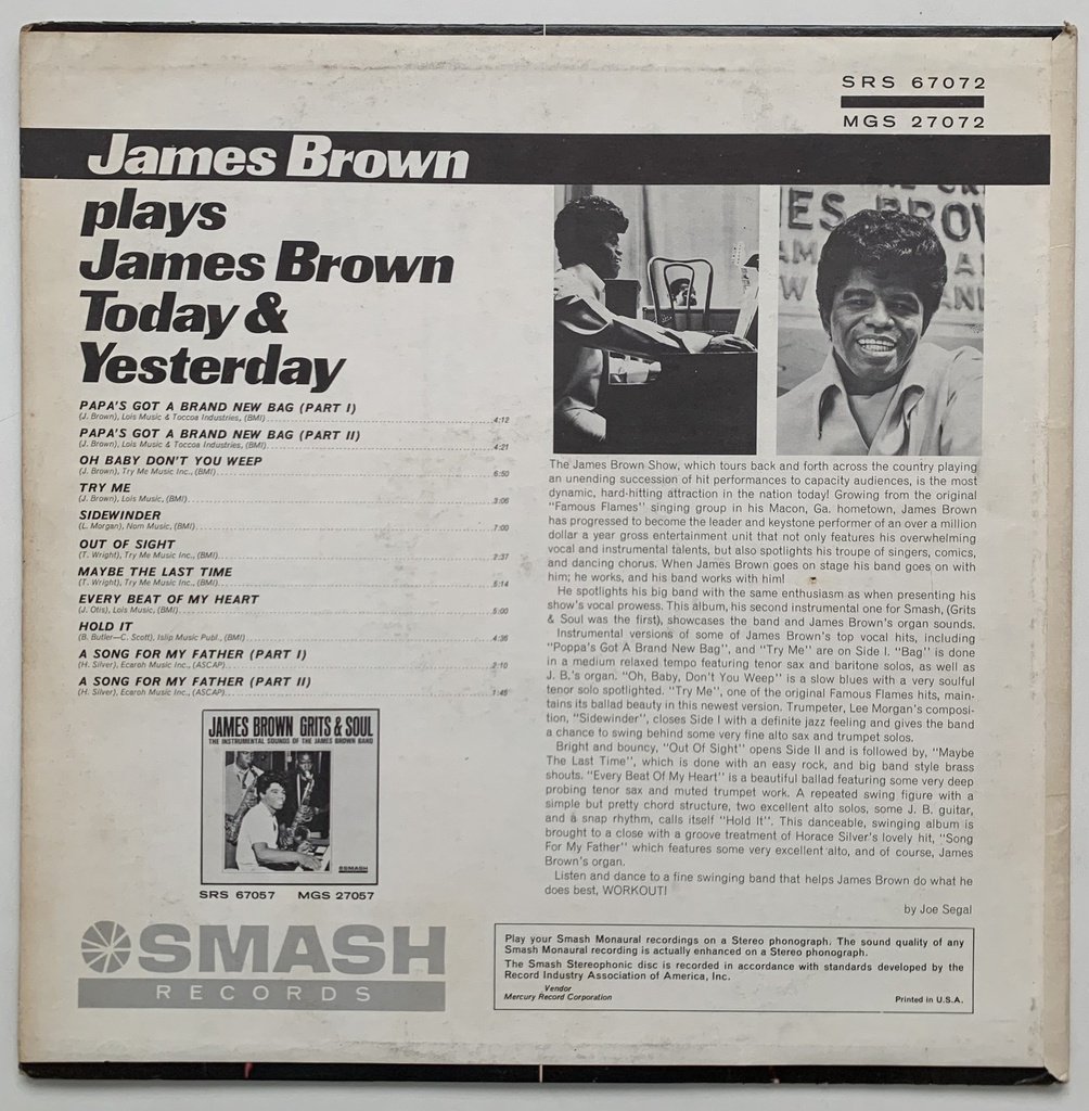 James Brown - James Brown Plays James Brown - Today & Yesterday (LP usado)