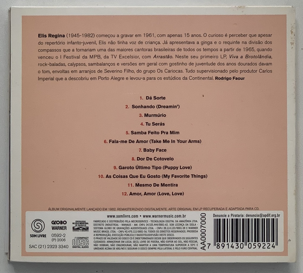 Elis Regina - Viva a Brotolândia (CD usado)