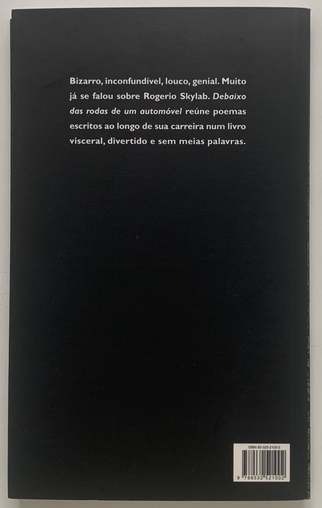 Rogerio Skylab - Debaixo das Rodas de um Automóvel (Livro semi novo_