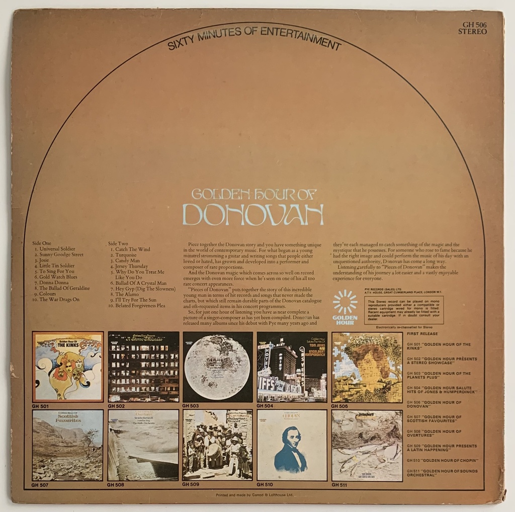 Donovan - Golden Hour of Donovan ( LP usado)