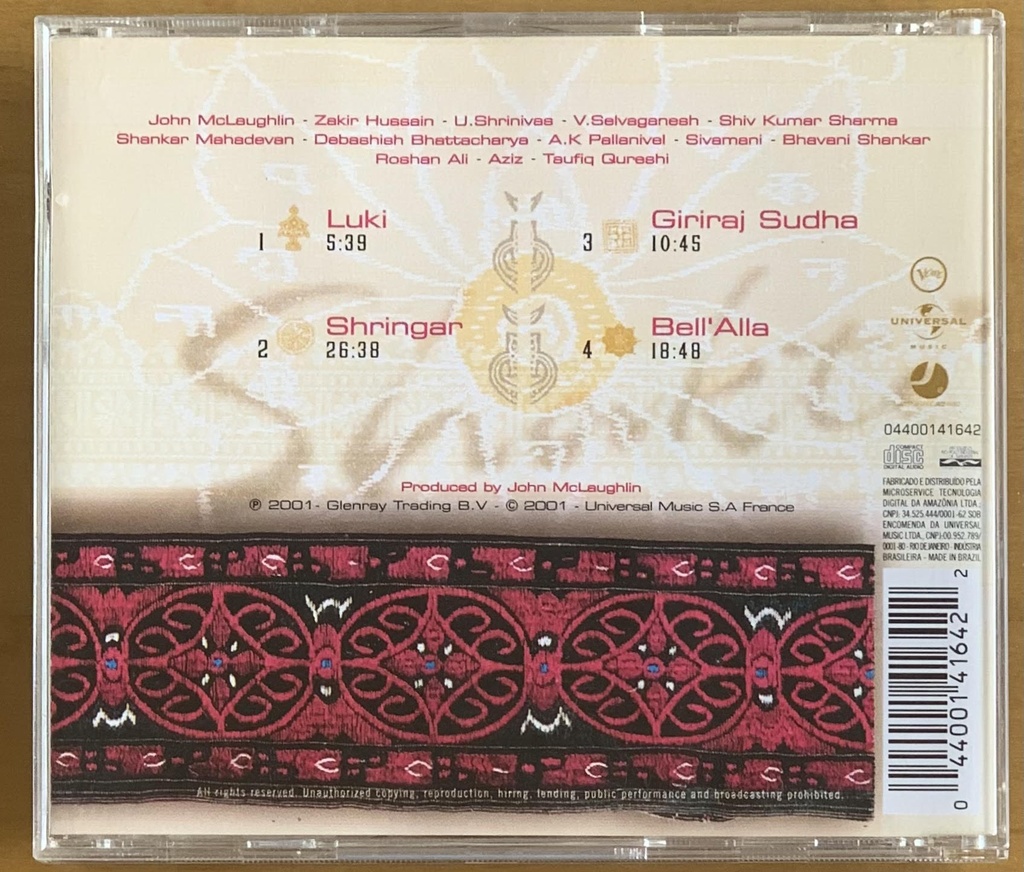 Remember Shakti - Saturday Night In Bombay (CD usado)