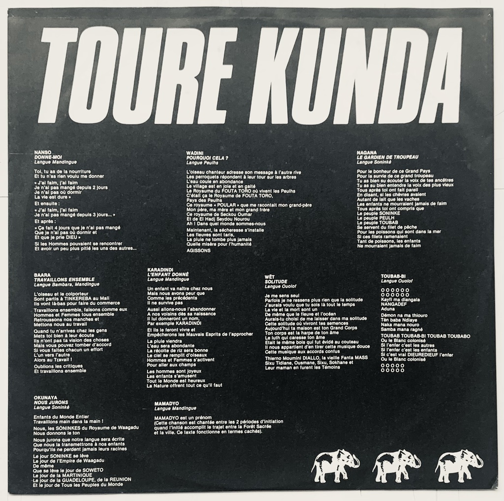 Toure Kunda - Toubab Bi (LP usado)